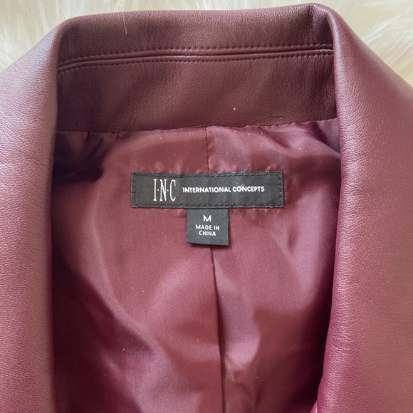 INC Women's Faux-Leather Jacket SZ Medium - Picture 11 of 12